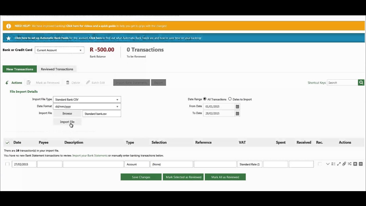 Sage One Accounting Banking Webinar