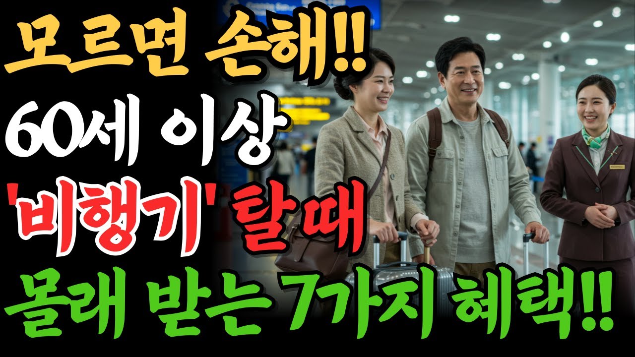 60세 이후 편안한 여행법 :  공항에서 받는 7가지 숨겨진 항공 혜택