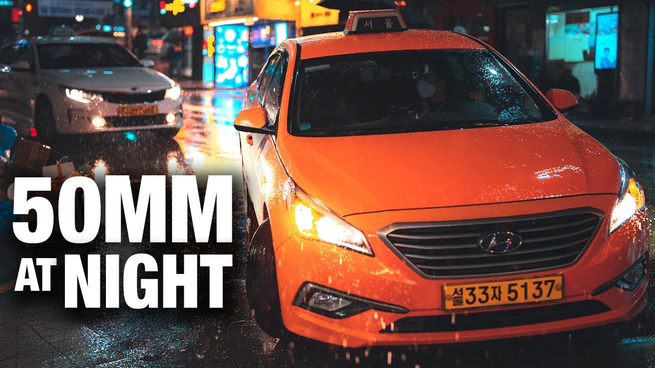 Street Photography on a Rainy Night with Sony 50mm F/1.2 G MASTER | Great for a7 IV a1 a7III a7R