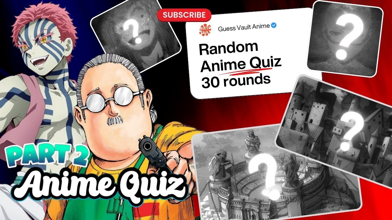 Random Anime Quiz - 30 ROUNDS Guess the Anime Character & Place Quiz --- PART 2