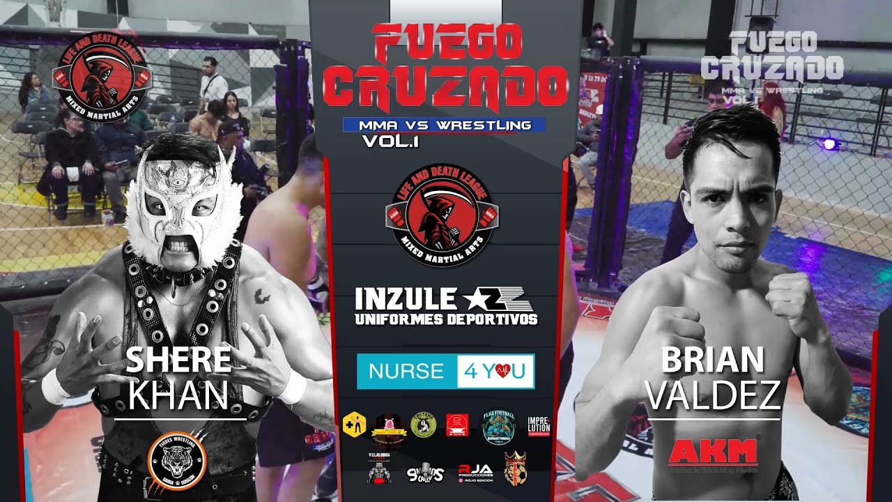 Brian Valdez vs Shere Khan  #shortsfeed #fuegocruzado #mma VS #wrestling
