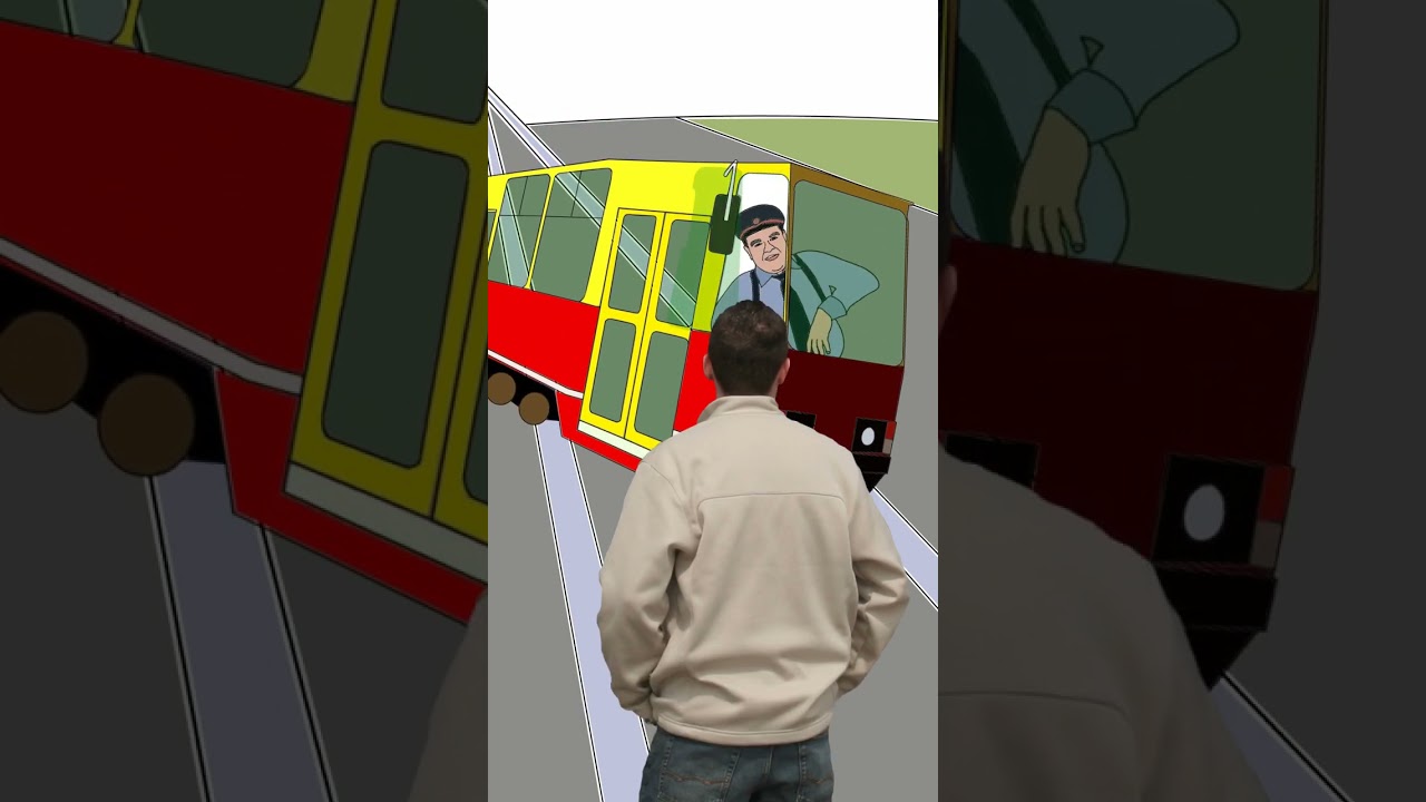 Czego stoisz na torach 😂🤣🚋🤬 #shorts #miodowe #lata #parodia #animacja