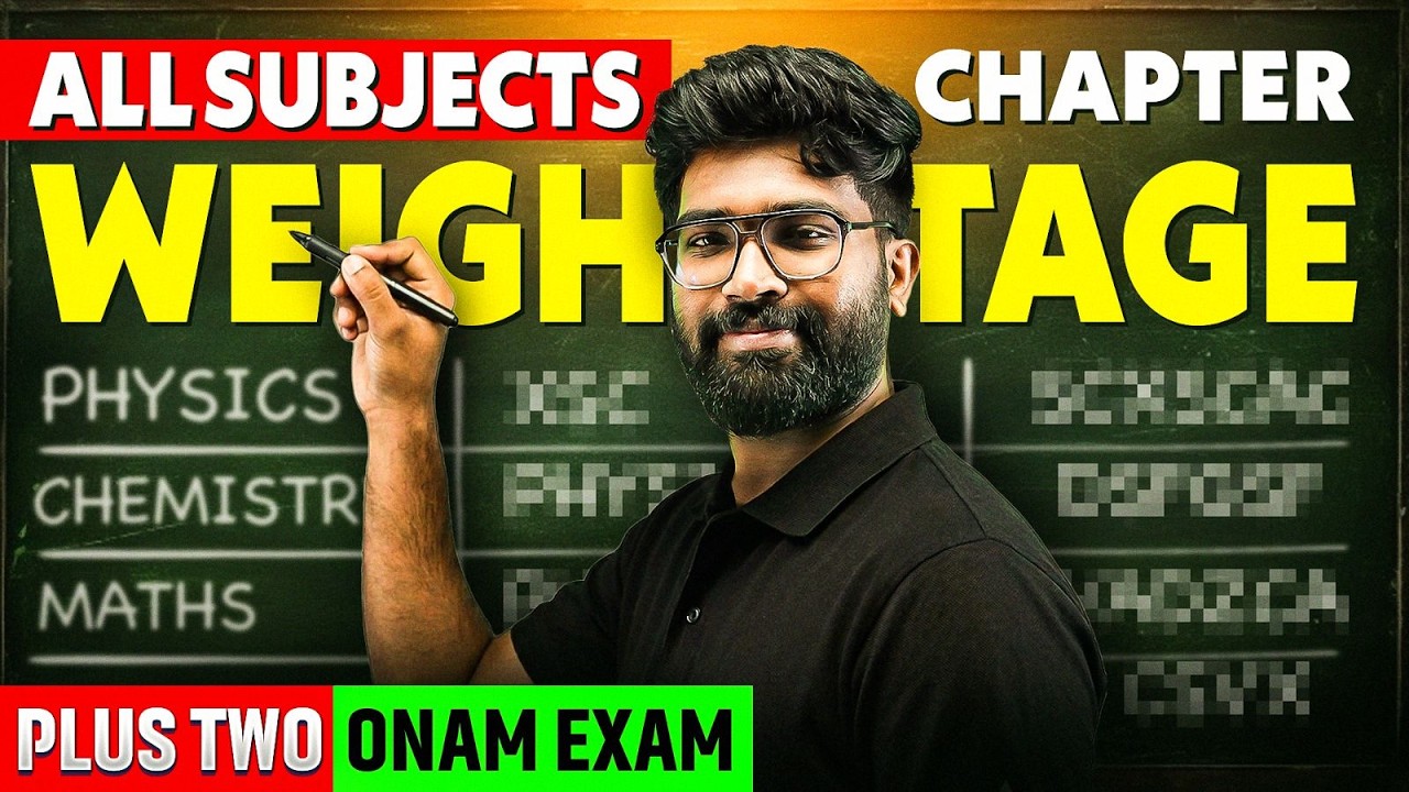 Plus Two Onam Exam 2026 | All Subjects Chapter Wise Weightage | Must Watch !! | PW Kerala