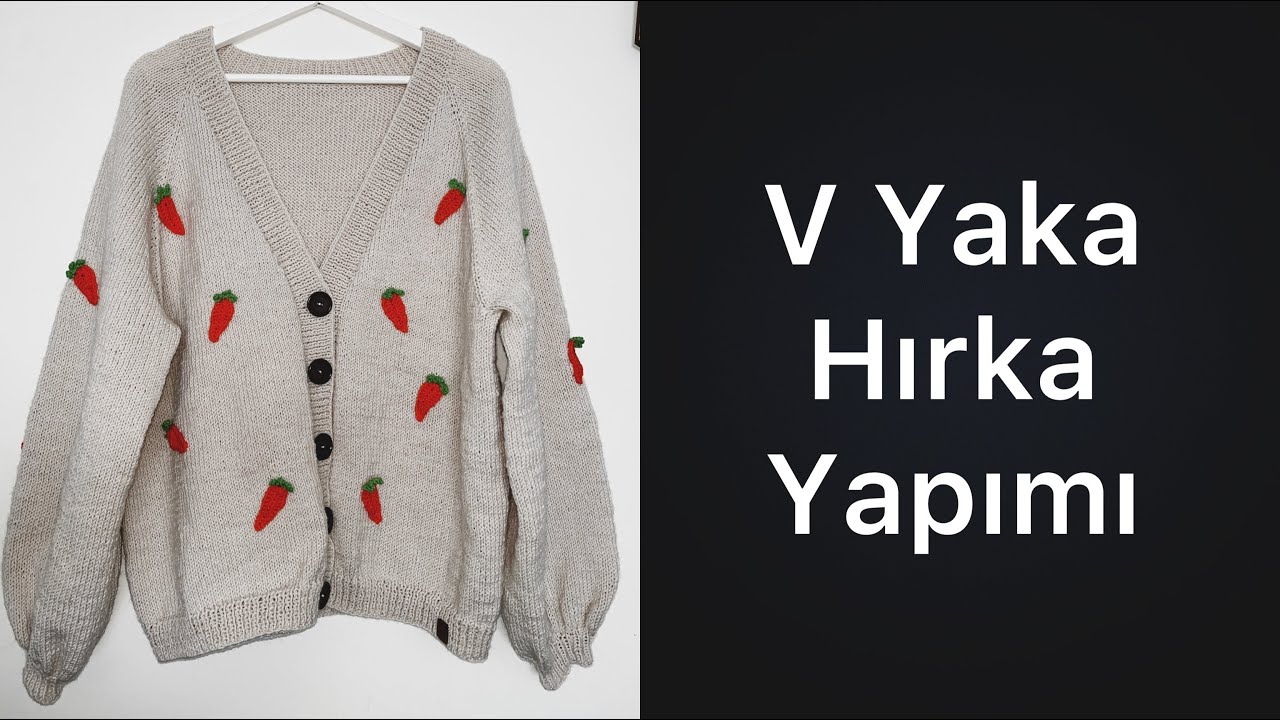 Yakadan Başlama Hırka | Dikişsiz V yaka hırka Yapımı | V Neck Cardigan Knitting Pattern 💯✅
