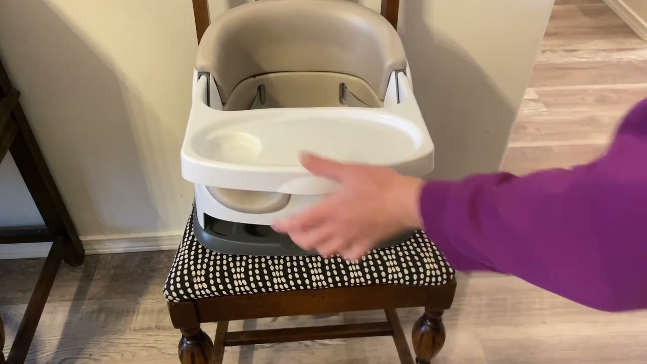 Ingenuity Baby Base 2 in 1 Booster Feeding and Floor Seat with Self Storing Tray #babyseat #booster