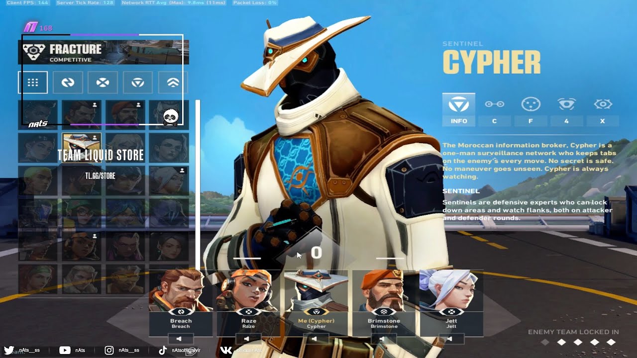 FRACTURE! LIQUID NATS CYPHER VALORANT RANKED GAMEPLAY