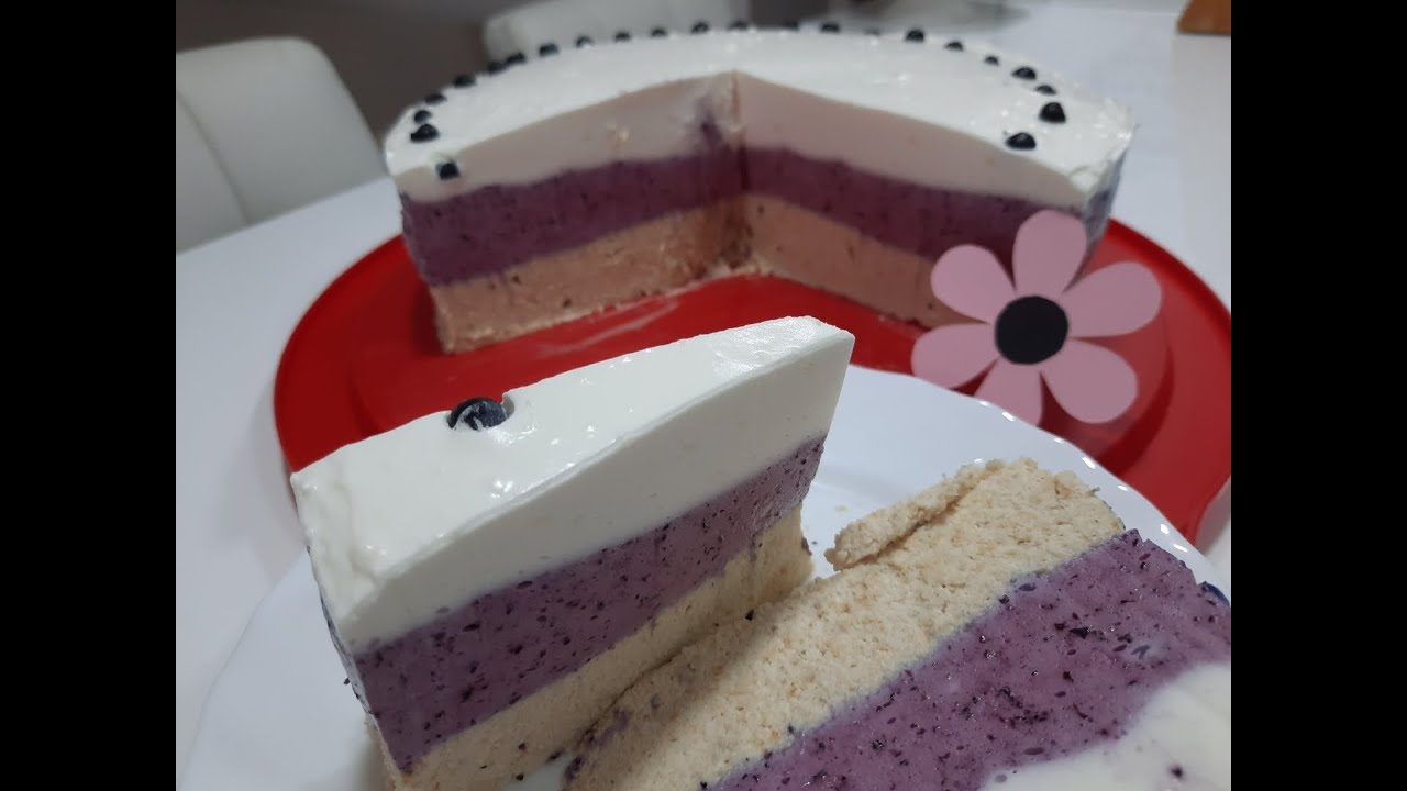 Extra ljetna poslastica-mliječna torta sa borovnicama - ne peče se