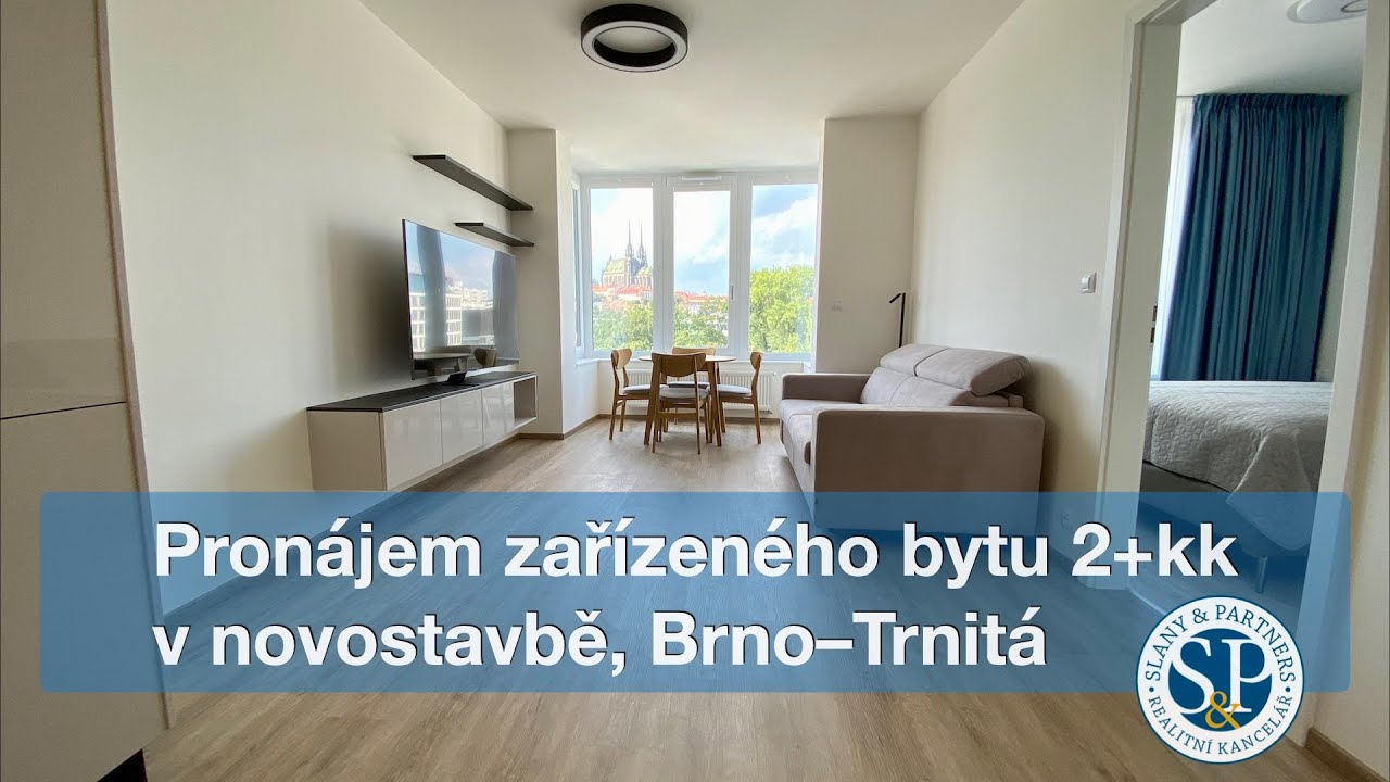 Pronájem nového kompletně zařízeného bytu 2+kk na exkluzivním místě vedle Galerie Vaňkovka
