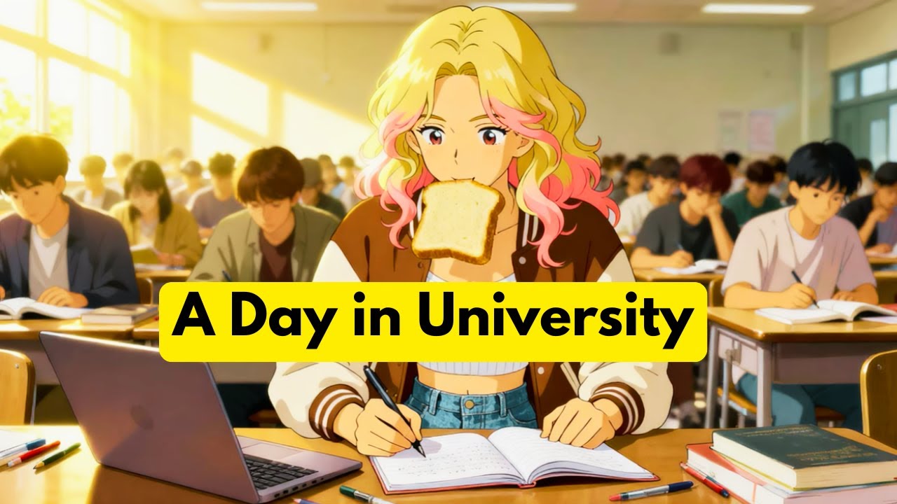 University Life in English | Daily Conversation Practice (A1–A2)