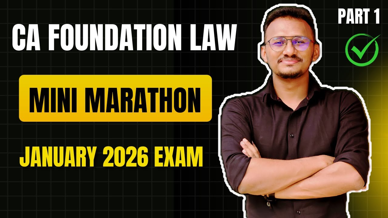 CA FOUNDATION LAW Marathon January 2026 Exam | Business Laws | Malayalam #cafoundation #icai