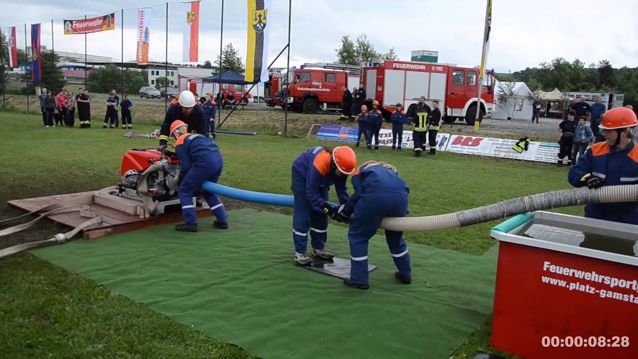 Jugendfeuerwehr Merbelsrod Löschangriff nass 26.23 Sec.