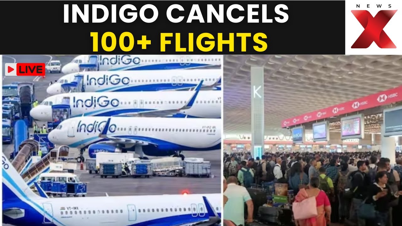 100+ Flights Cancelled LIVE | 100+ Indigo Flights Cancelled; Passengers Voice Anger Across India |