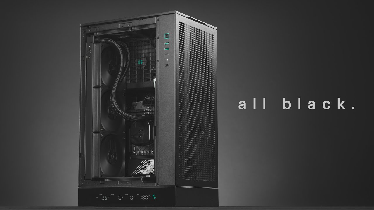 All Black Compact Micro ATX Build - Deepcool CH270 Digital