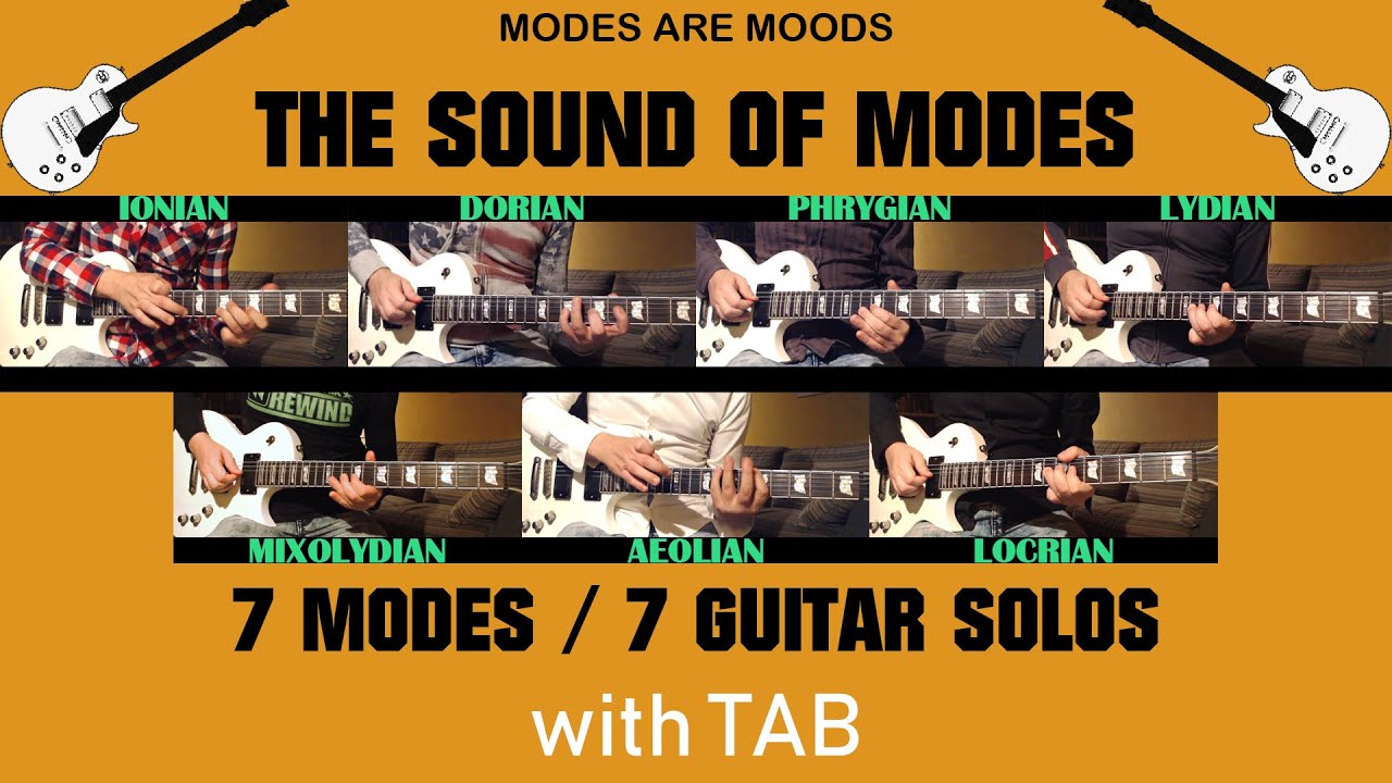 The Sound Of MODES | 7 Modes 7 Guitar Solos | with TAB !