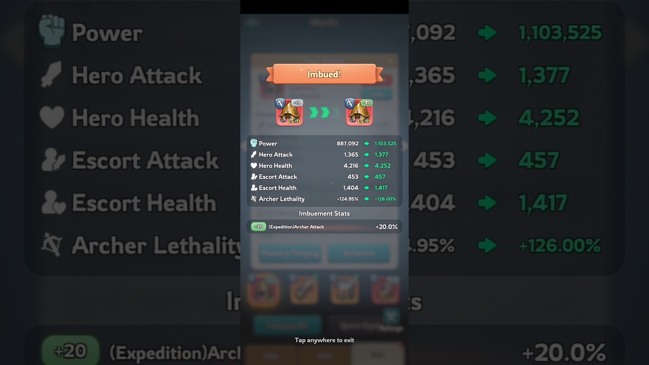 Hero gear Gear Imbuement Kingshot