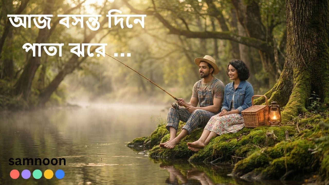 আজ বসন্ত দিনে পাতা ঝরে | Aj Boshonto Dine Pata Jhore | রোমান্টিক বাংলা গান | by Samnoon