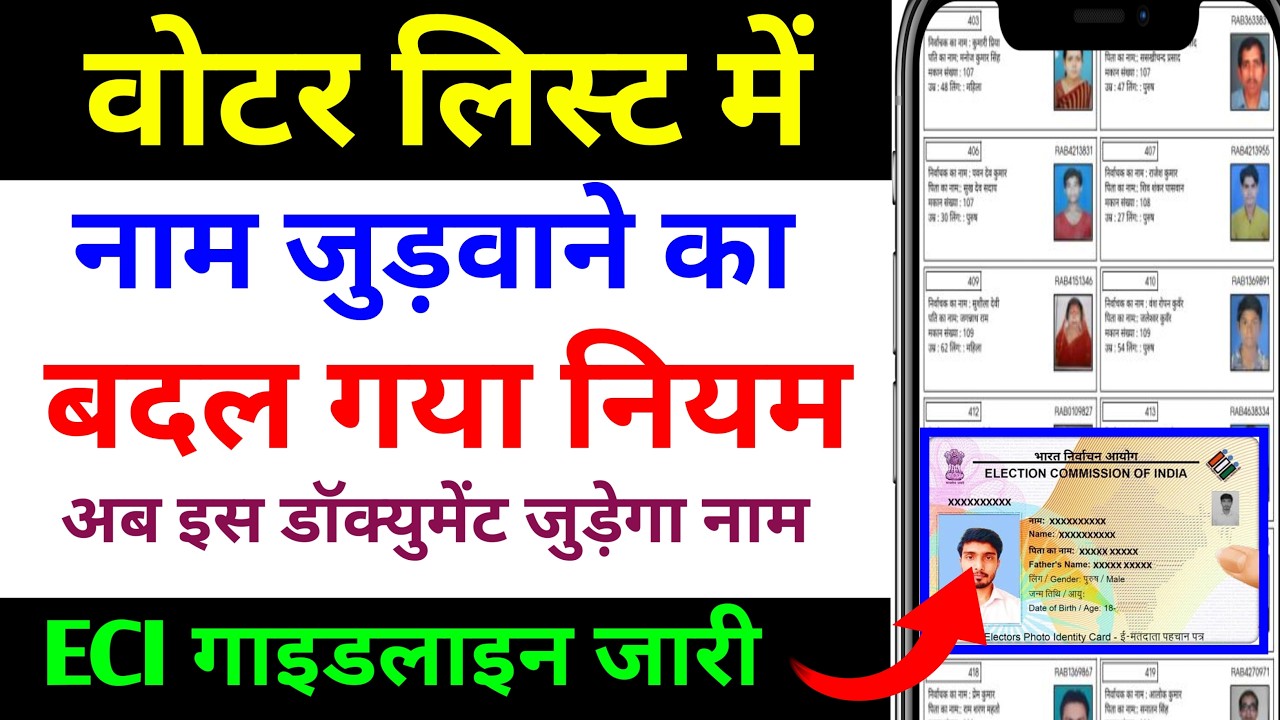 Voter List में नाम जुड़वाने के लिए NEW RULES | इस डॉक्यूमेंट से बनेगा अब वोटर कार्ड | form 6 fill up
