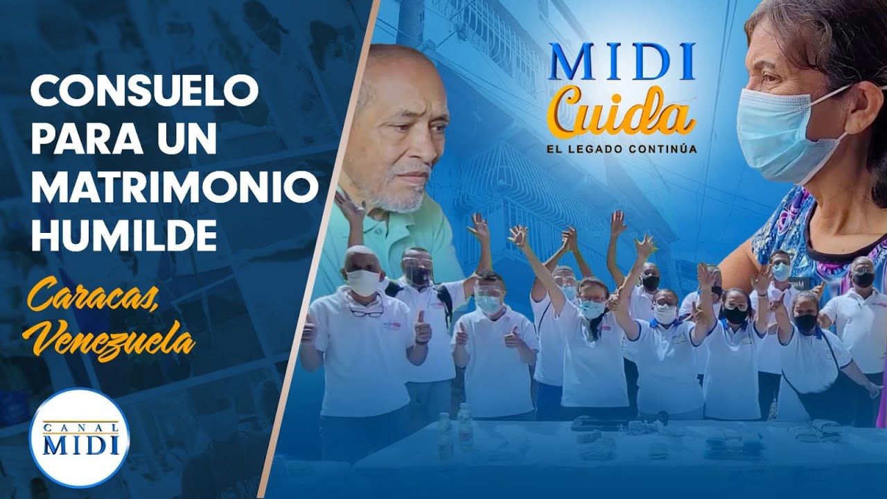 Brindando simples pedidos de medicina y consuelo a una pareja de ancianos en Caracas, Venezuela