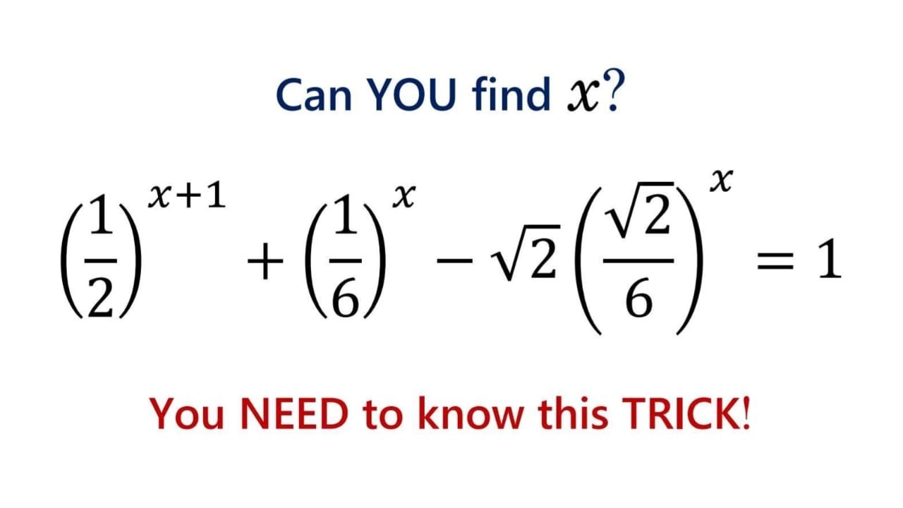 This Exponential Equation Looks Impossible — Here’s the Trick