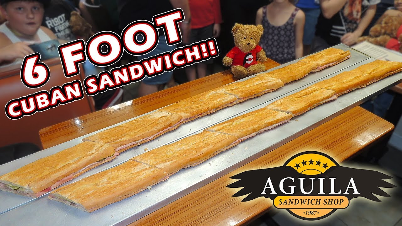 Biggest Cuban Sandwich Challenge (6ft Long) in Tampa, Florida!!