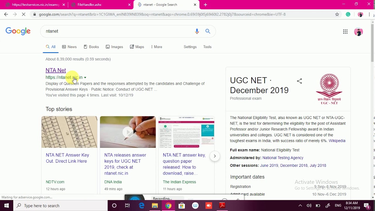How to Check Answer Key and Response Sheet Uploaded by NTA UGC DEC 2019