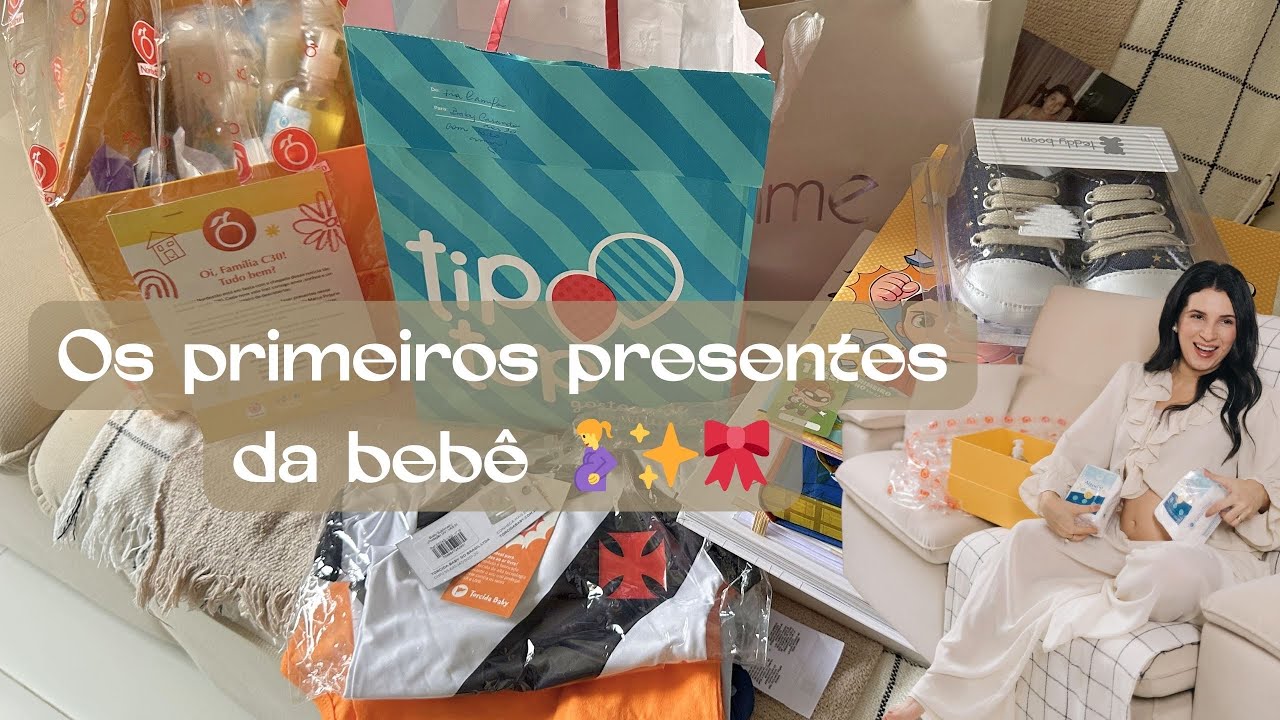 Primeiras COMPRINHAS, PRESENTES e RECEBIDOS do babyC30 | roupinhas, produtos pra bebê, livros e + 