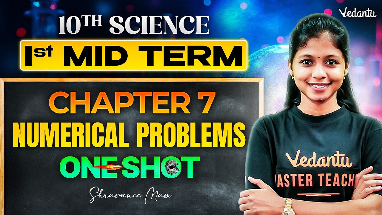 10th Science | Chapter 7 Numerical Problems One Shot | 1st Midterm 2025 | State Board