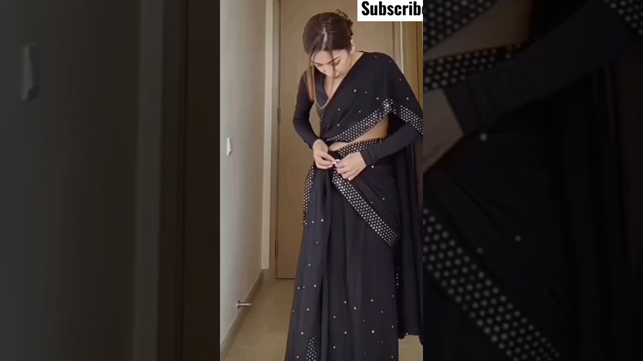 Bollywood retro style saree draping #sareedrapingstyles #sareelook #hack #viralvideo #shorts
