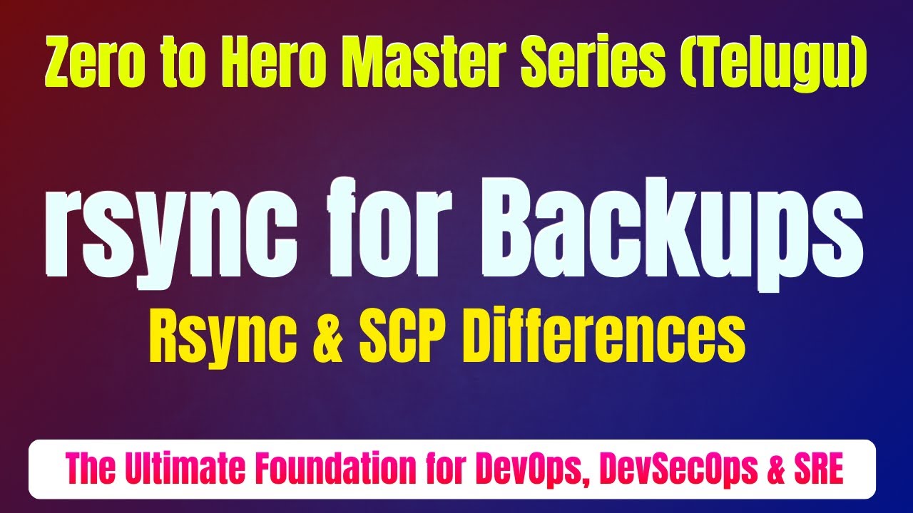 How to use Rsync for Backups? | Rsync & SCP Differences | Linux Tutorial in Telugu |#linuxbykk