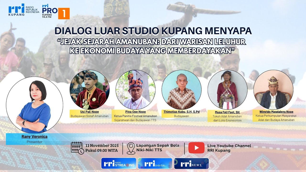 [LIVE] DIALOG LUAR STUDIO KUPANG MENYAPA | SELASA, 11 NOVEMBER 2025 | RRI KUPANG