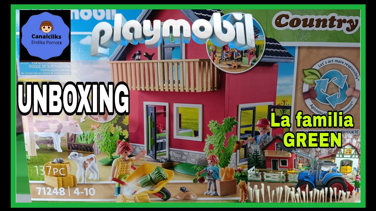 UNBOXING. Casa Roja. Playmobil COUNTRY. Ref 71248. STOP MOTION al final.
