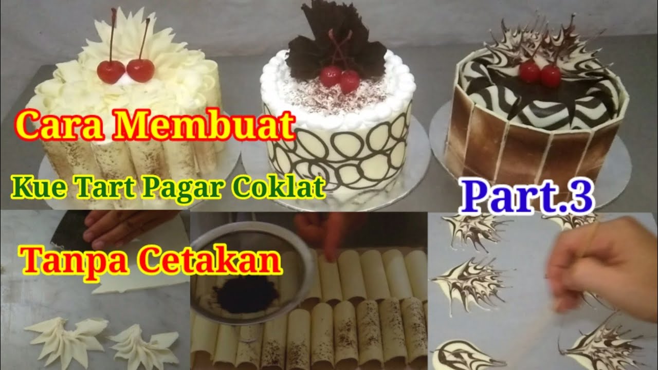 Amazing Cake Decorating Cara Membuat Kue Tart Pagar Cokelat Tanpa Cetakan part.3 | dekorasi cake