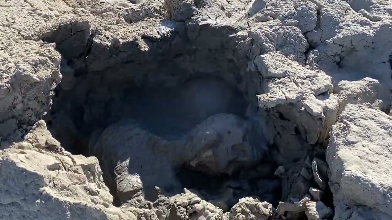 Bubbling mud pits outside of Salton Sea area. 