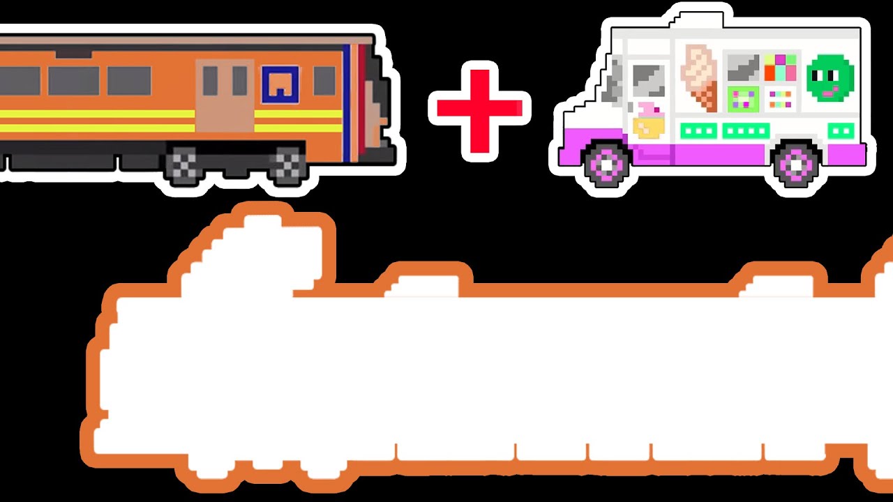 Ice Cream Truck + Subway | Street Vehicles | Railway Vehicles | Mashup Vehicles | Pixel City