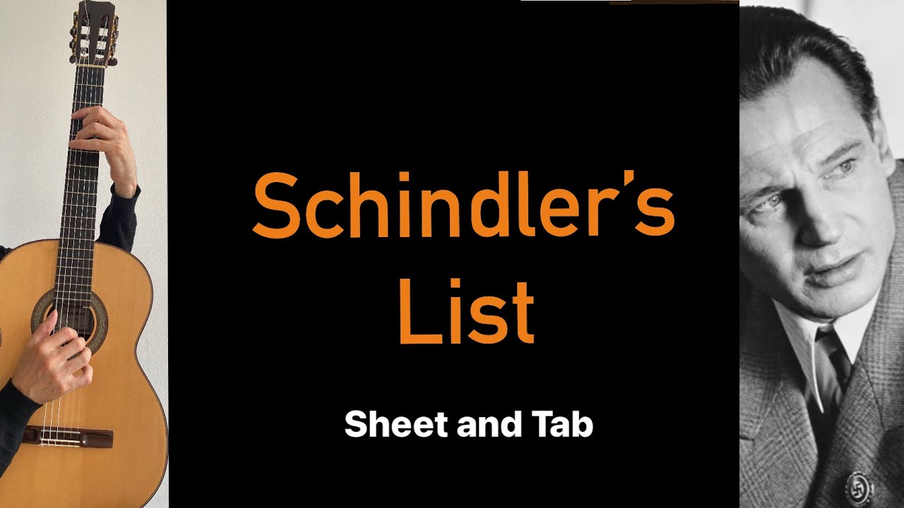 Schindler's list (John Williams) - Guitar lesson with sheet