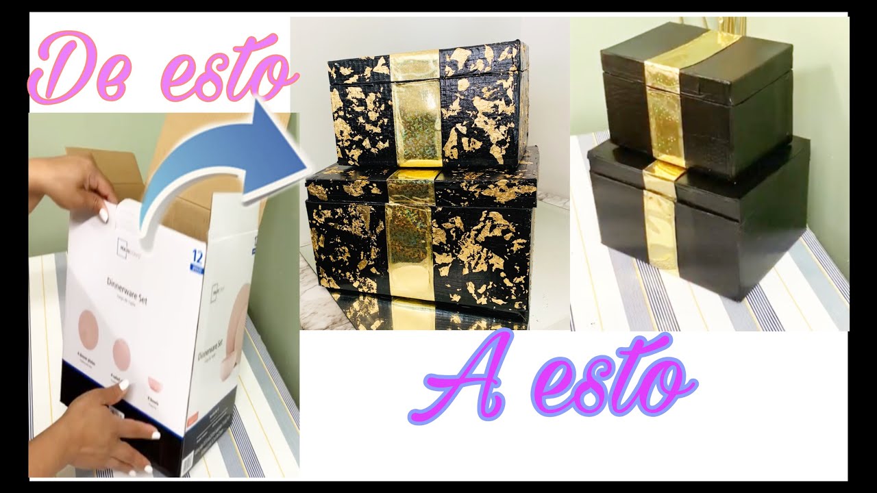 DIY DECORACION/MANUALIDADES/RECICLAJE CREATIVO/DECORATIVE RECYCLING BOX IDEA