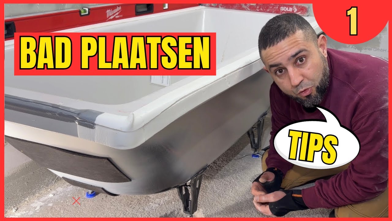 Badkuip plaatsen stap voor stap, tips en humor, vlog deel 1, Loodgieter Anouar. 