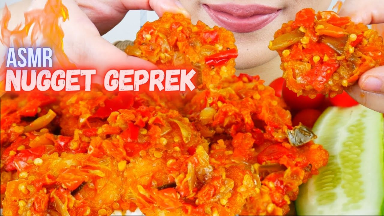 ASMR NUGGET GEPREK NIKMATNYA GA NGOTAK🤯😩 | ASMR INDONESIA