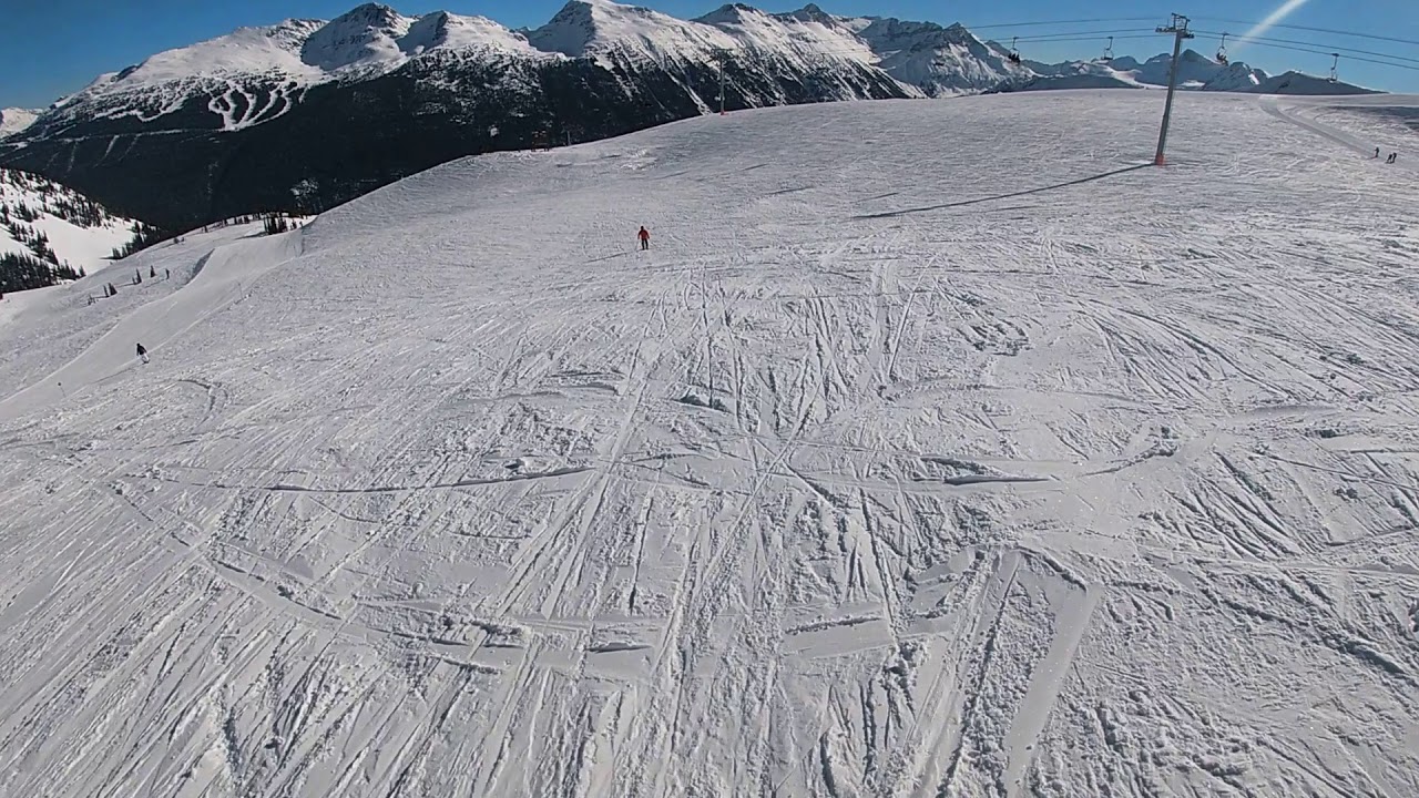 Whistler Skiing the Easy Green Run Burnt Stew Trail then the Blue Run Jeffs Ode To Joy