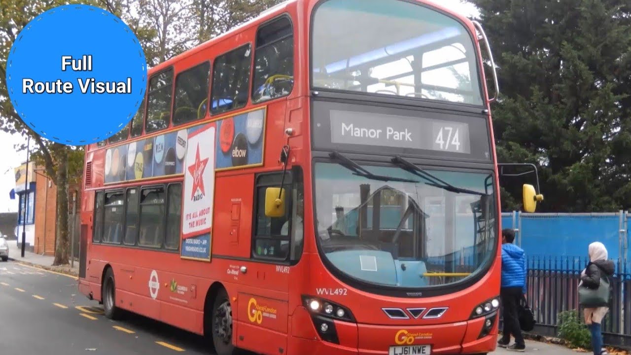 London Bus Route 474 Full Route Visual + Diversion- Canning Town, Barking Road to Manor Park