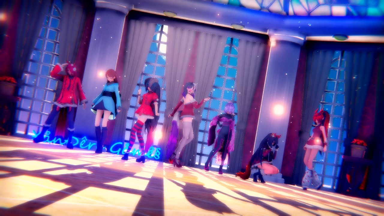 [MMD x Kayn x Oc x Friends x Sisters] Borderline  (Merry Christmas)