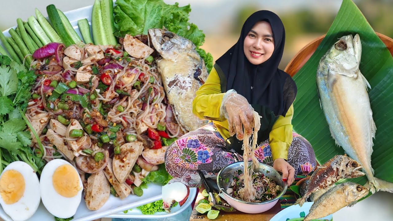 Menu berbuka puasa krabu laksa ikan kembung tekok patah