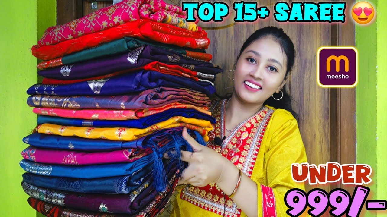 15+ Banarasi Silk Saree Haul Under 999rs from Meesho 😍 || Latest Collection Saree 