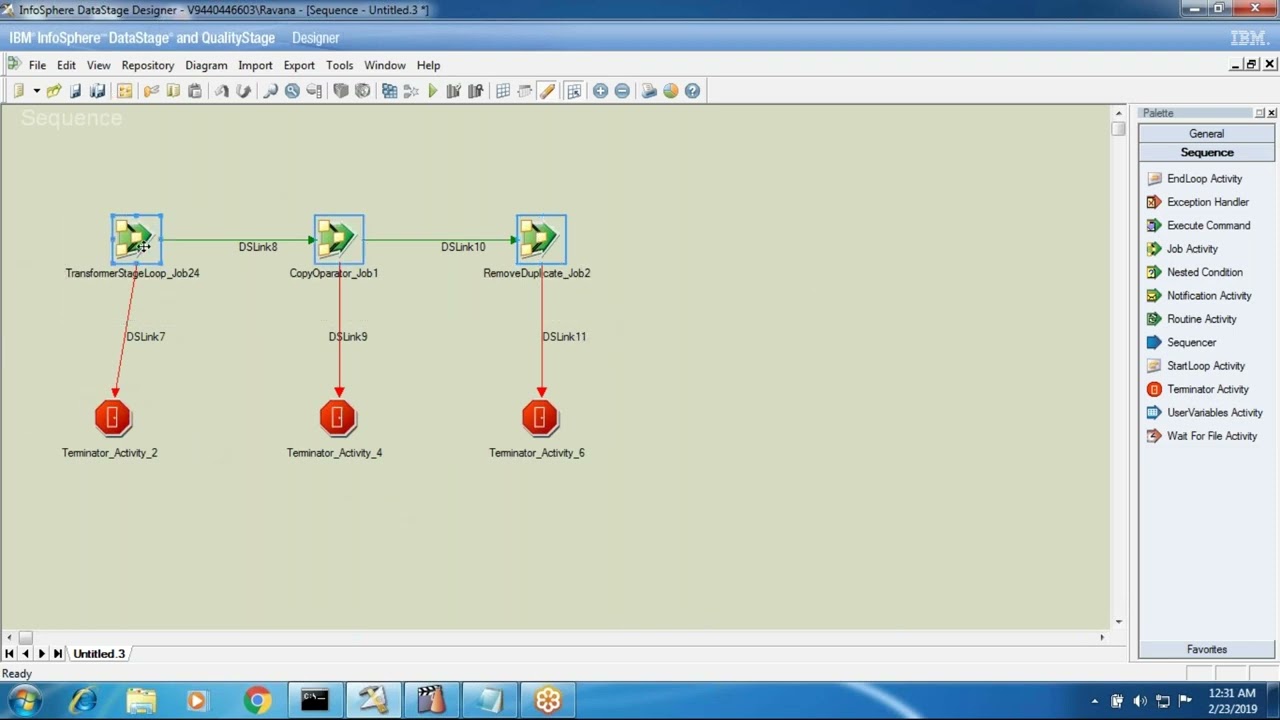 Terminator Activity in Datastage in English | Sequencer Jobs | Video Class 47