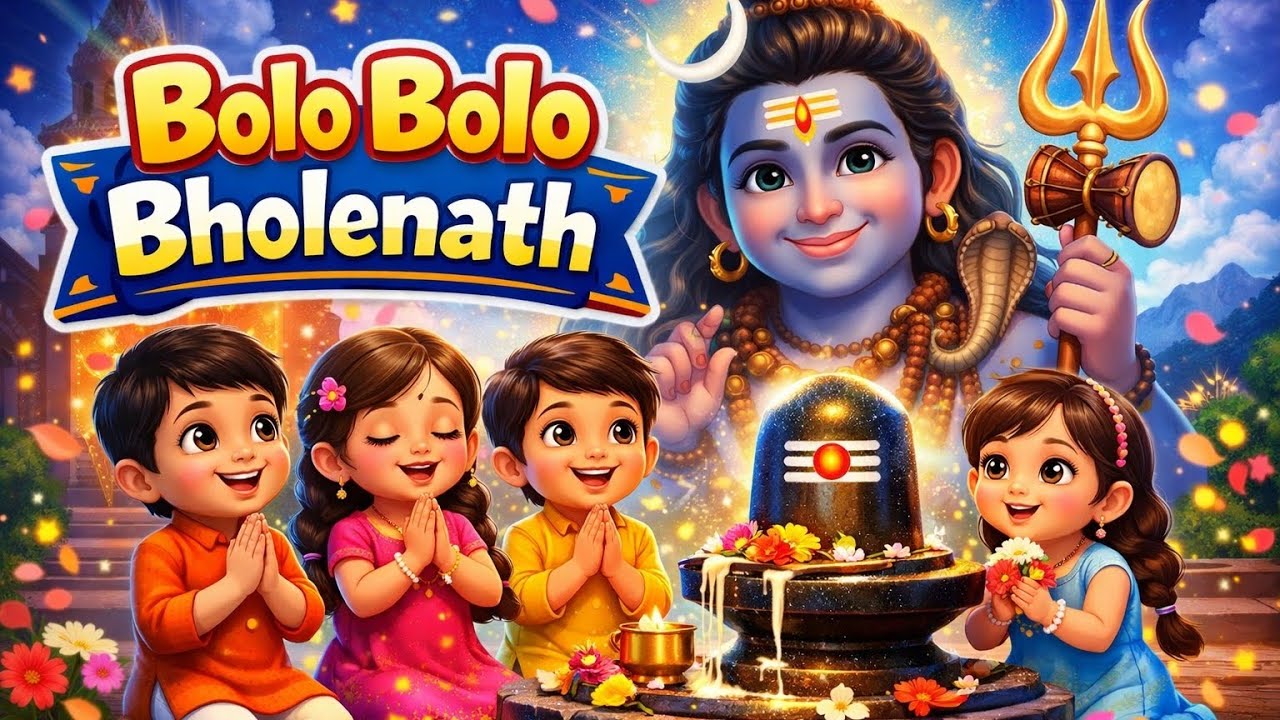 Bolo Bolo Bholenath | बच्चों का शिव भजन | Hindi Nursery Rhymes for Kids | KindBee Rhymes