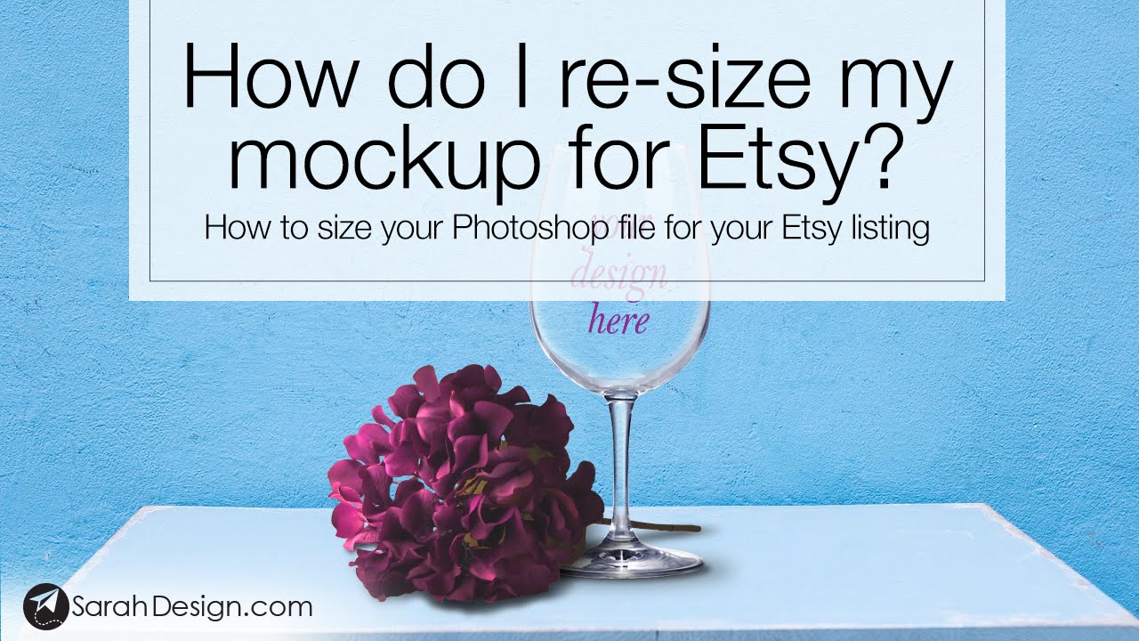 How to re-size your Photoshop mockup file for Etsy