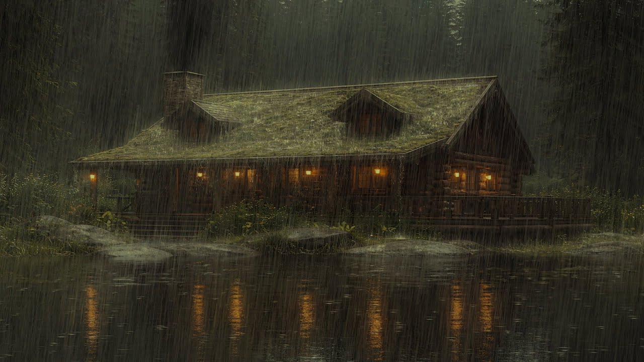 Night Thunderstorm in a Dark Forest 🌧️ Rain Sounds for Sleeping