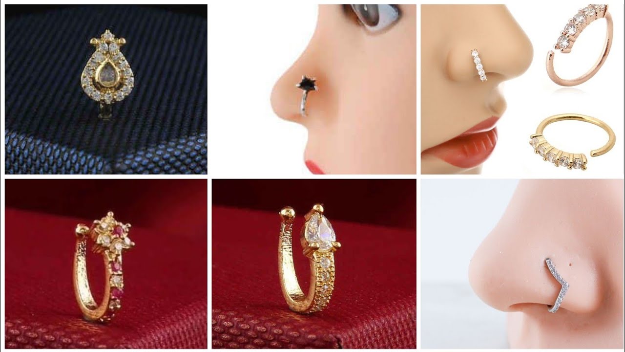 simple nose pin || ring type nose studs 