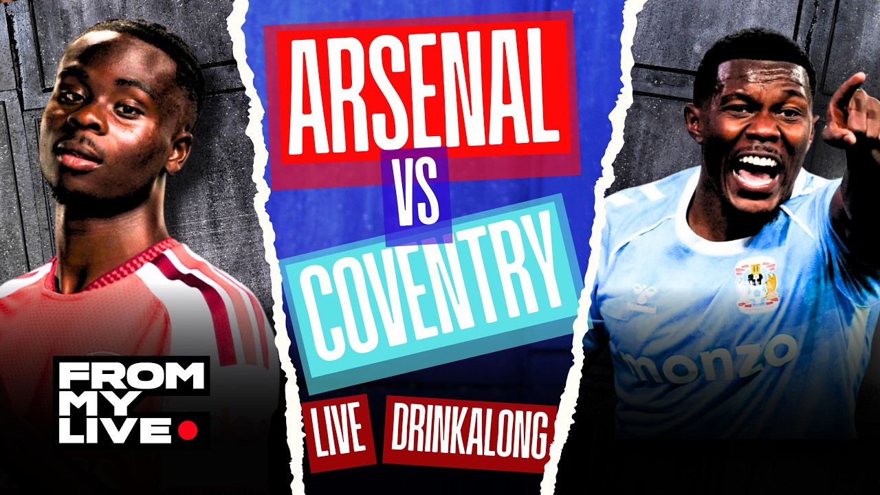ARSENAL 3-0 COVENTRY CITY LIVE DRINKALONG!!! (THIS IS CARNAGE) | FROM MY LIVE