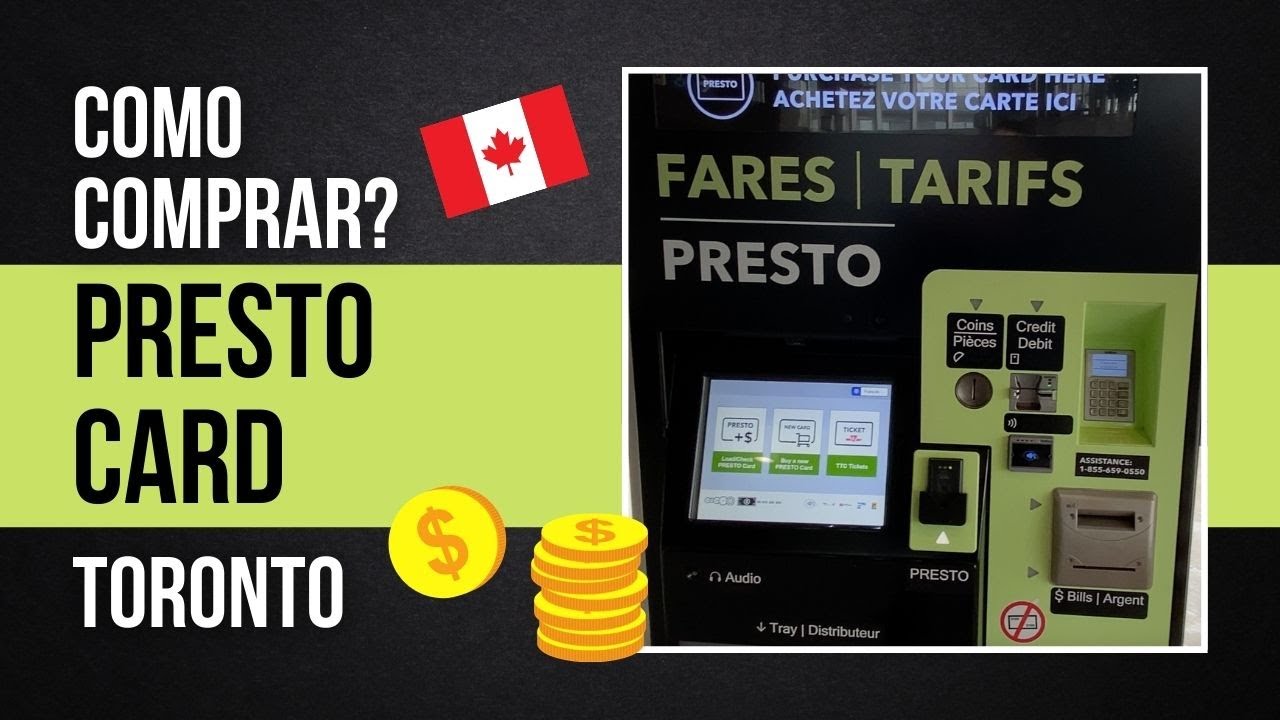PRESTO CARD no TTC em TORONTO. Como comprar?
